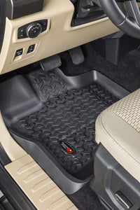 Thumbnail for Rugged Ridge Floor Liner Front Black 2015-2020 Ford F-150 / Raptor / Extended / Super Crew Cab