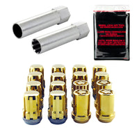 Thumbnail for McGard SplineDrive Tuner 4 Lug Install Kit w/Locks & Tool (Cone) M12X1.25 / 13/16 Hex - Gold