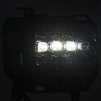 Thumbnail for AlphaRex 14-18 GMC Sierra NOVA LED Proj Headlights Plnk Style Alpha Blk w/Activ Light/Seq Signal/DRL