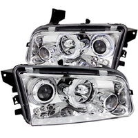 Thumbnail for ANZO 2006-2010 Dodge Charger Projector Headlights w/ Halo Chrome