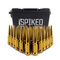 Thumbnail for Mishimoto Mishimoto Steel Spiked Lug Nuts M14 x 1.5 32pc Set Gold
