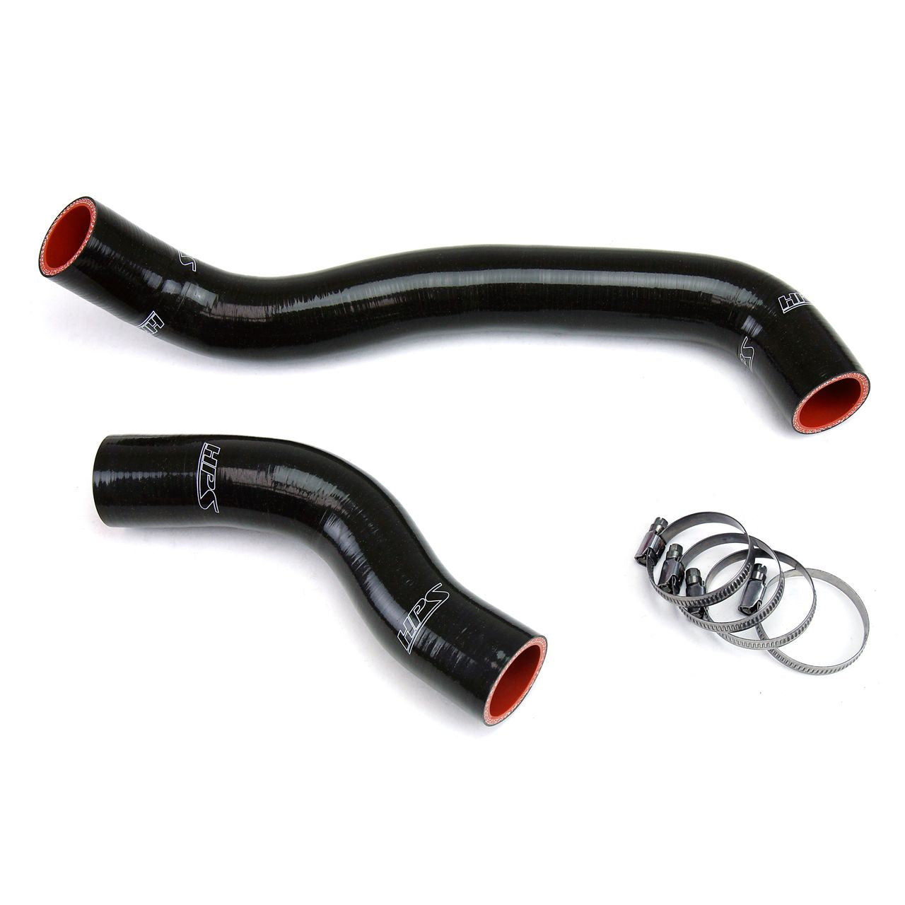HPS Reinforced Black Silicone Radiator Hose Kit Coolant for Mazda 86-88 RX7 1.3L NA Turbo