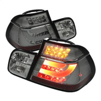 Thumbnail for Spyder BMW E46 3-Series 99-01 4Dr Light Bar Style LED Tail Lights Smoke ALT-YD-BE4699-4D-LBLED-SM