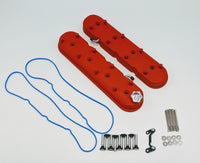 Thumbnail for Granatelli 96-22 GM LS Tall Valve Cover w/Integral Angled Coil Mounts - Red Wrinkle (Pair)