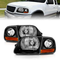 Thumbnail for ANZO 1997-2003 Ford F150 Crystal Headlight Black w/ Parking Light
