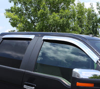 Thumbnail for AVS 04-15 Nissan Titan Crew Cab Ventvisor Outside Mount Front & Rear Window Deflectors 4pc - Chrome