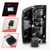 Thumbnail for ANZO 15-19 Chevrolet Silverado 2500 HD/3500 HD LED Taillight w/ Sequential Black Housing/Clear Lens