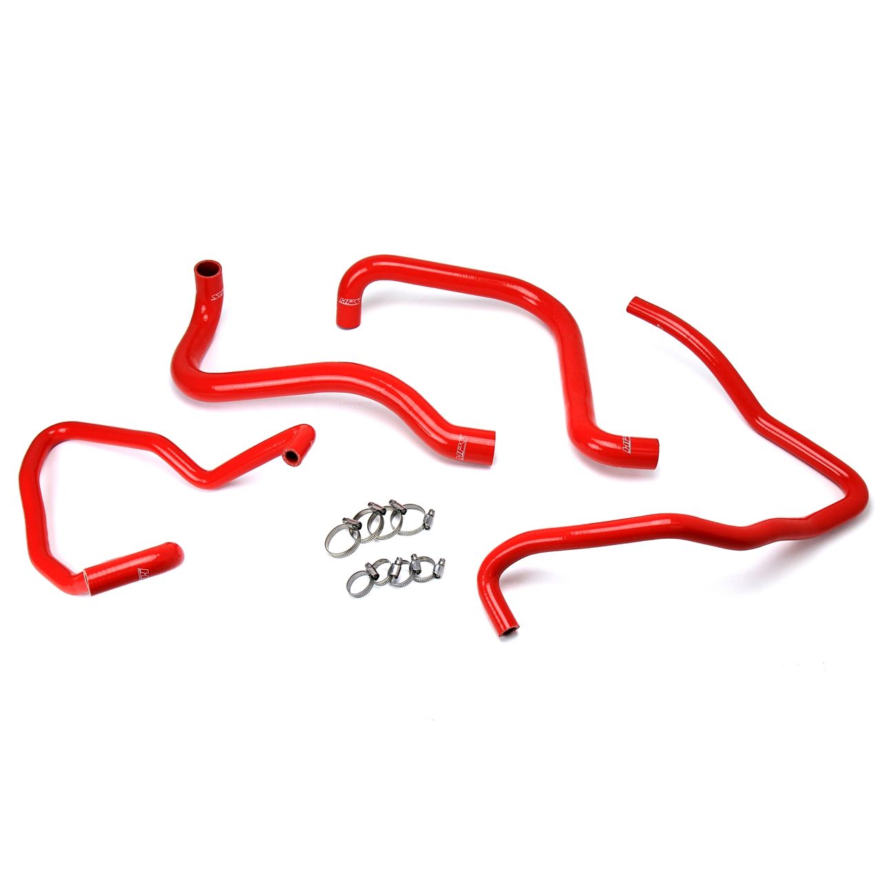 HPS Red Reinforced Silicone Radiator + Heater Hose Kit for Jeep 03-06 Wrangler TJ SE 2.4L 4Cyl Left Hand Drive