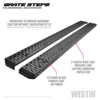 Thumbnail for Westin Grate Steps Running Boards 86 in - Textured Black