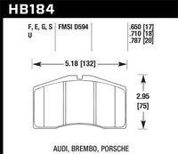 Thumbnail for Hawk 01-03 Audi S8 / 94-98 Porsche 911 993 Turbo DTC-70 Race Front Brake Pads