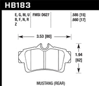 Thumbnail for Hawk 01 Ford Mustang Bullit / 94-99 & 01 & 03-04 Mustang Cobra Blue 9012 Race Rear Brake Pads