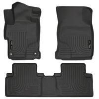 Thumbnail for Husky Liners 2014 Honda Civic Sedan WeatherBeater Black Front & 2nd Seat Floor Liners