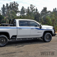 Thumbnail for Westin 2020 Chevy Silverado 2500/3500 Crew Cab (6.5ft Bed) HDX W2W Nerf Step Bars - Textured Black