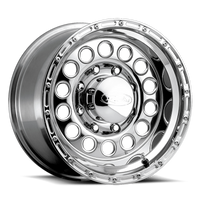 Thumbnail for Raceline 887 Rock Crusher 16x10in / 8x165.1 BP / -24mm Offset / 130.81mm Bore - Polished Wheel