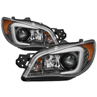 Thumbnail for Spyder Subaru WRX 2006-2007 Projector Headlights - Halogen Only - Black PRO-YD-SWRX06-LBDRL-BK