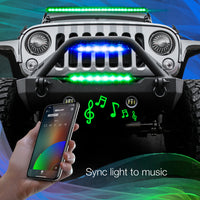 Thumbnail for XK Glow RGBW Light Bar High Power Offroad Work/Hunting Light w/ Bluetooth Controller 20In