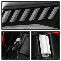 Thumbnail for Spyder Chevy Camaro 16-18 Halogen Model Projector Headlights Black PRO-YD-CCAM16HALSI-SEQ-BK