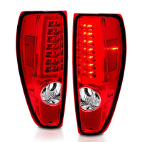 Thumbnail for ANZO 2004-2012 Chevrolet Colorado/ GMC Canyon LED Tail Lights w/ Light Bar Chrome Housing Red/Clear