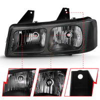 Thumbnail for ANZO 2003-2017 Chevy Express Crystal Headlight Black