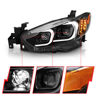 Thumbnail for ANZO 2014-2015 Mazda 6 Projector Headlights w/ Plank Style Design Black
