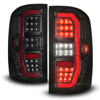 Thumbnail for ANZO 14-18 GMC Sierra 1500 Full LED Taillights Black Housing Smoke Lens (w/C Light Bars)