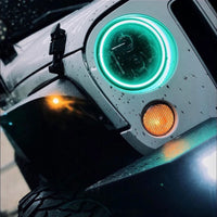 Thumbnail for Oracle 7in High Powered LED Headlights - Black Bezel - ColorSHIFT - BC1 SEE WARRANTY