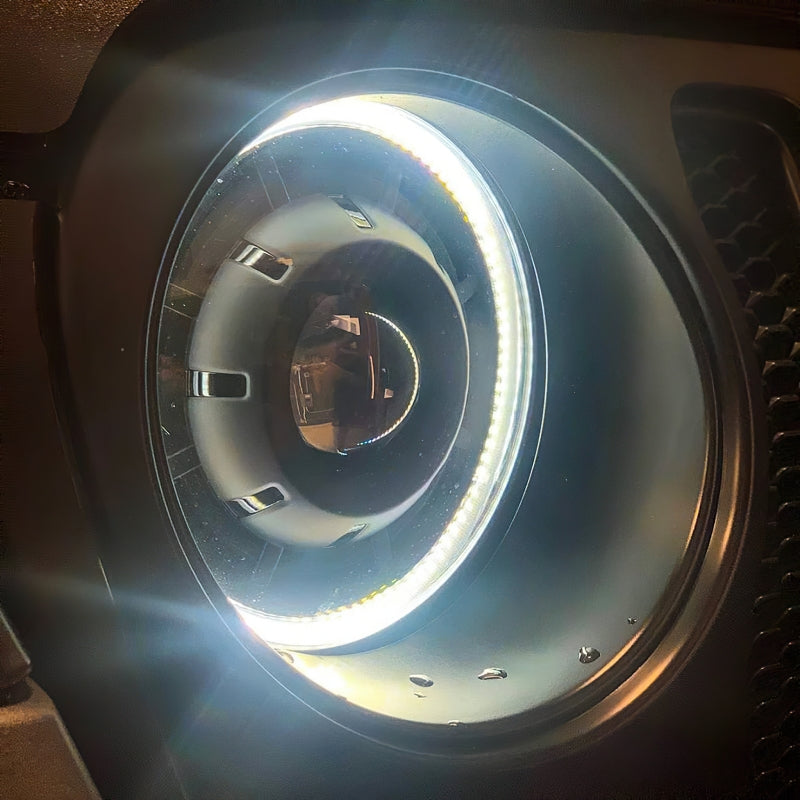 Oracle Oculus Bi-LED Projector Headlights for Jeep JL/Gladiator JT - Matte Blk - 5500K SEE WARRANTY
