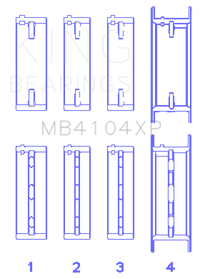 Thumbnail for King Nissan VG30DE/VG30DETT (Size +.025) Performance Main Bearing Set