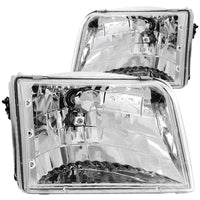 Thumbnail for ANZO 1993-1997 Ford Ranger Crystal Headlights Chrome
