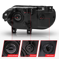 Thumbnail for ANZO 2008-2014 Dodge Challenger Crystal Headlights Black