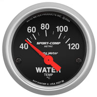 Thumbnail for Autometer Sport-Comp 52mm 40-120 Degree Short Sweep Electronic Water Temperature Gauge