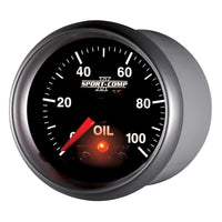 Thumbnail for Autometer Sport-Comp II 52.4mm 0-100 PSI Oil Pressure Peak & Warn w/ Electronic Control Gauge