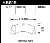 Thumbnail for Hawk 11-13 Porsche Cayenne HPS 5.0 Front Brake Pads