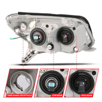 Thumbnail for ANZO 06-09 Toyota 4 Runner Projector Headlights Plank Style - Black