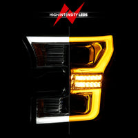 Thumbnail for ANZO 15-17 Ford F-150 LED Projector Headlights - w/ Light Bar Switchback Chrome Housing
