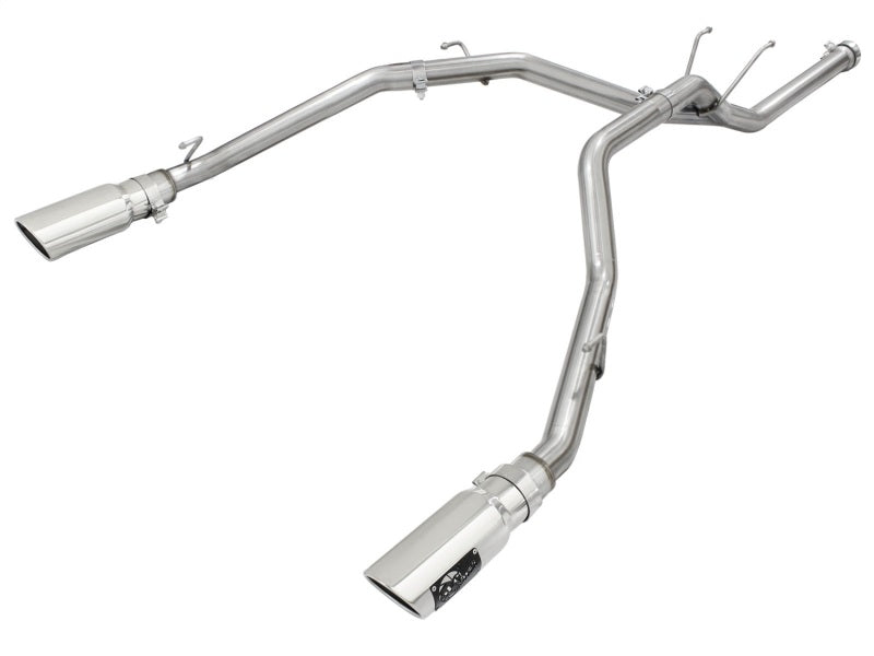 aFe MACHForce XP DPF-Back Exhaust 2.5in SS with Polished Tips 2014 Dodge Ram 1500 V6 3.0L EcoDiesel