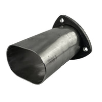 Thumbnail for Granatelli 3.0in Round to 3.0in Oval Exhaust Adapter w/Floating 3 Bolt Header Flange