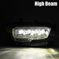 Thumbnail for AlphaRex 16-20 Toyota Tacoma NOVA LED Projector Headlight Plank Style Alpha Black w/Activation Light