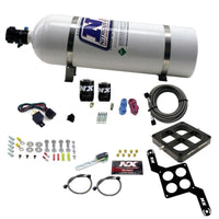Thumbnail for Nitrous Express Dominator Single Entry Billet Crossbar RNC Nitrous Kit (250-750HP) w/15lbbottle