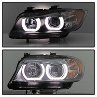 Thumbnail for Spyder BMW E90 3-Series 06-08 4DR V2 Headlights - HID Only - Black PRO-YD-BMWE9005V2-HID-DRL-BK