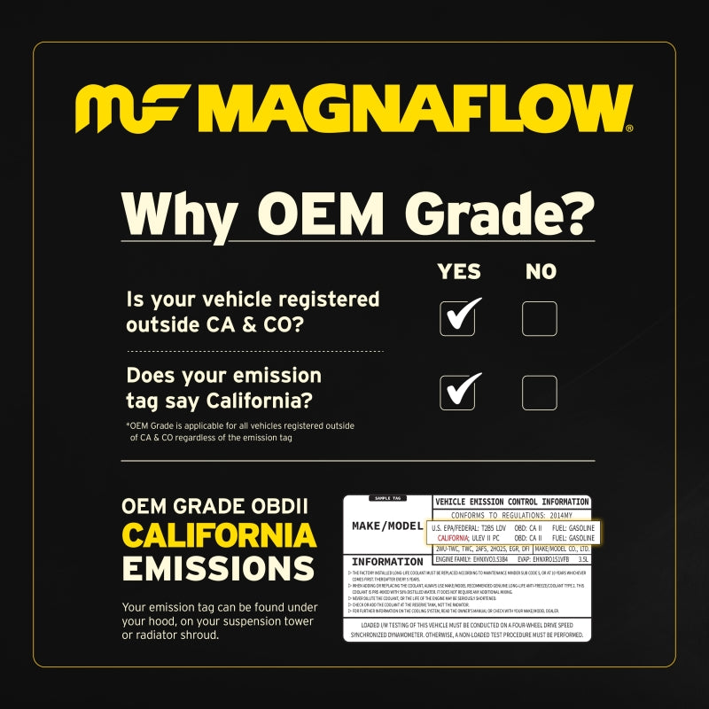 MagnaFlow 17-20 Toyota Sienna V6 3.5L OEM Grade Direct-Fit Catalytic Converter