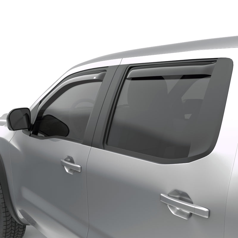 EGR 2022+ Nissan Frontier In Channel Window Visors Front/Rear Set - Dark Smoke Crew Cab