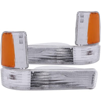 Thumbnail for ANZO 1991-1996 Dodge Dakota Euro Parking Lights Chrome w/ Amber Reflector