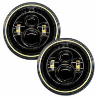 Thumbnail for Oracle 7in High Powered LED Headlights - Black Bezel - White SEE WARRANTY