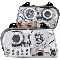 Thumbnail for ANZO 2005-2010 Chrysler 300 Projector Headlights w/ Halo Chrome