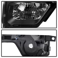 Thumbnail for Xtune Ford F150 09-14 Projector Headlights Halogen Model Only LED Halo Black PRO-JH-FF15009-CFB-BK