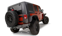 Thumbnail for Bushwacker 07-18 Jeep Wrangler Unlimited Flat Style Flares 4pc 4-Door Sport Utility Only - Black