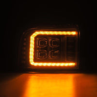 Thumbnail for AlphaRex 05-07 Ford F250/350/450/550 Super Duty NOVA LED Proj HL Blk w/Actv Light & Seq Sig + SB DRL