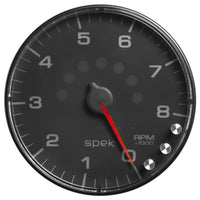 Thumbnail for Autometer Spek-Pro Gauge Tachometer 5in 8K Rpm W/Shift Light & Peak Mem Black/Black