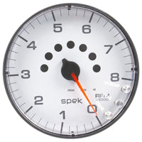 Thumbnail for Autometer Spek-Pro Gauge Tachometer 5in 8K Rpm W/Shift Light & Peak Mem White/Black